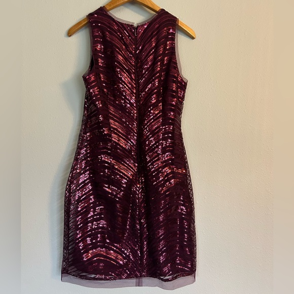 Stunning cranberry sequins cocktail dress 🥂 *New* size 4 - Picture 4 of 5